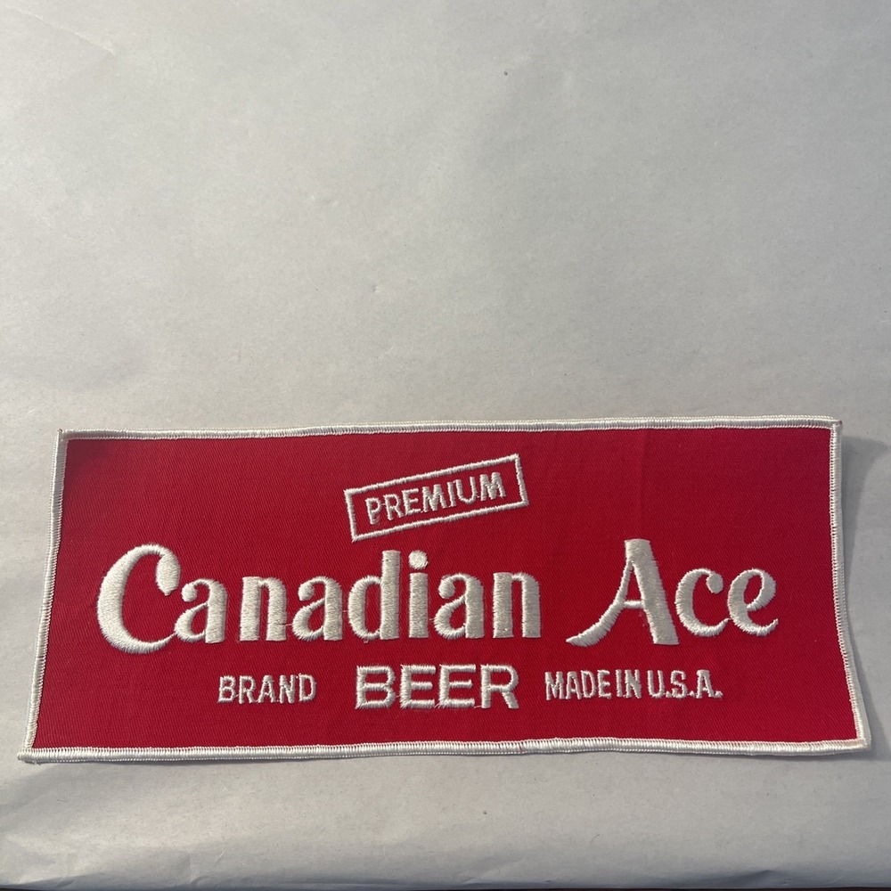 Vintage Canadian Ace Brand Premium Beer Large Patch 10" x 4" - Picture 10 of 10
